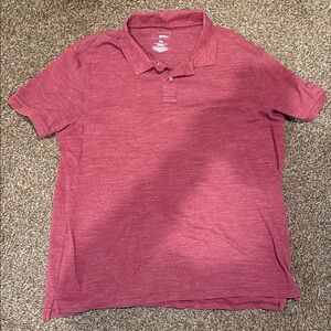 Sonoma Men's Heathered Polo Shirt in Red